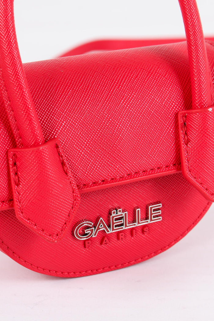 Mini Borsa Tonda 1 Manico Rosso-6