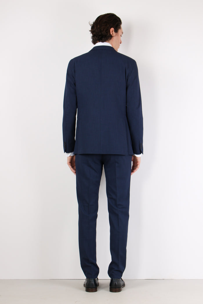Abito Poliviscosa Effetto Spin Blu Navy-3