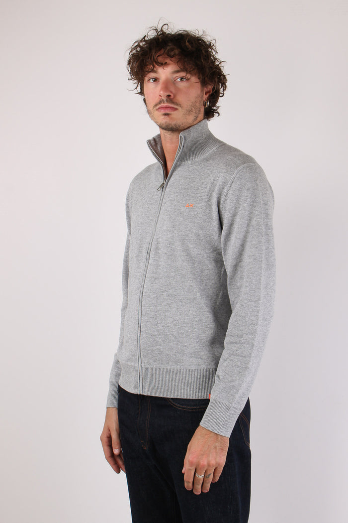 Full Zip Logo Grigio-5