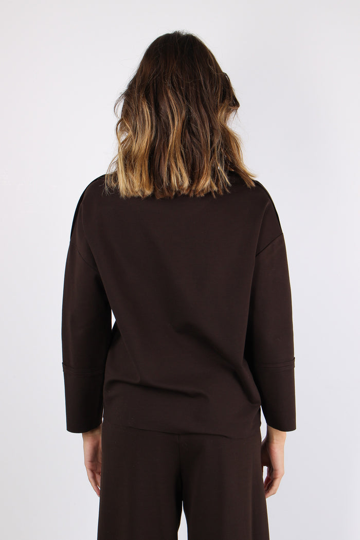 Felpa Taglio Vivo Moro-4