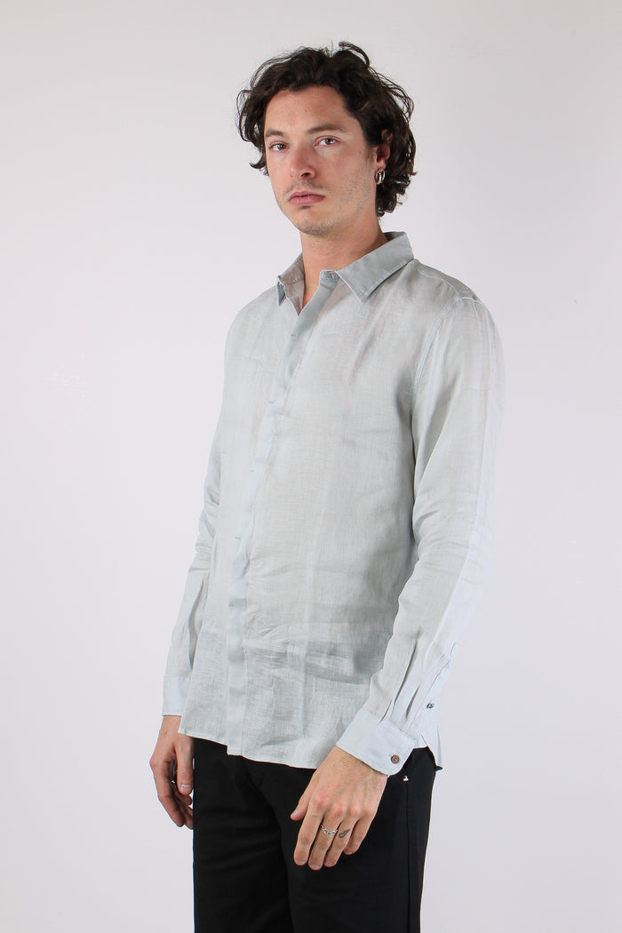 Camicia Lino Colletto Celeste-3