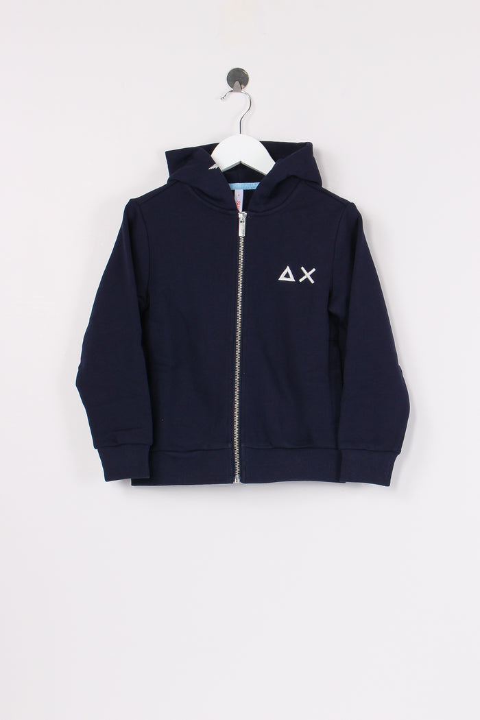 Felpa Full Zip Logo Navy Blue