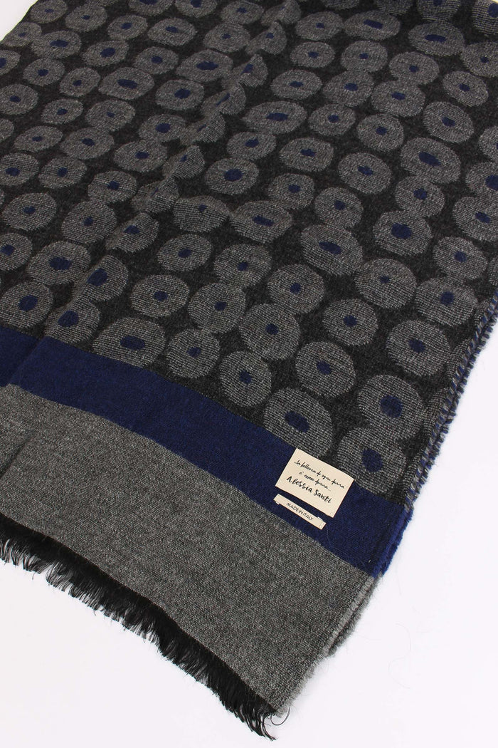 Sciarpa Jacquard Grigio/blu-3