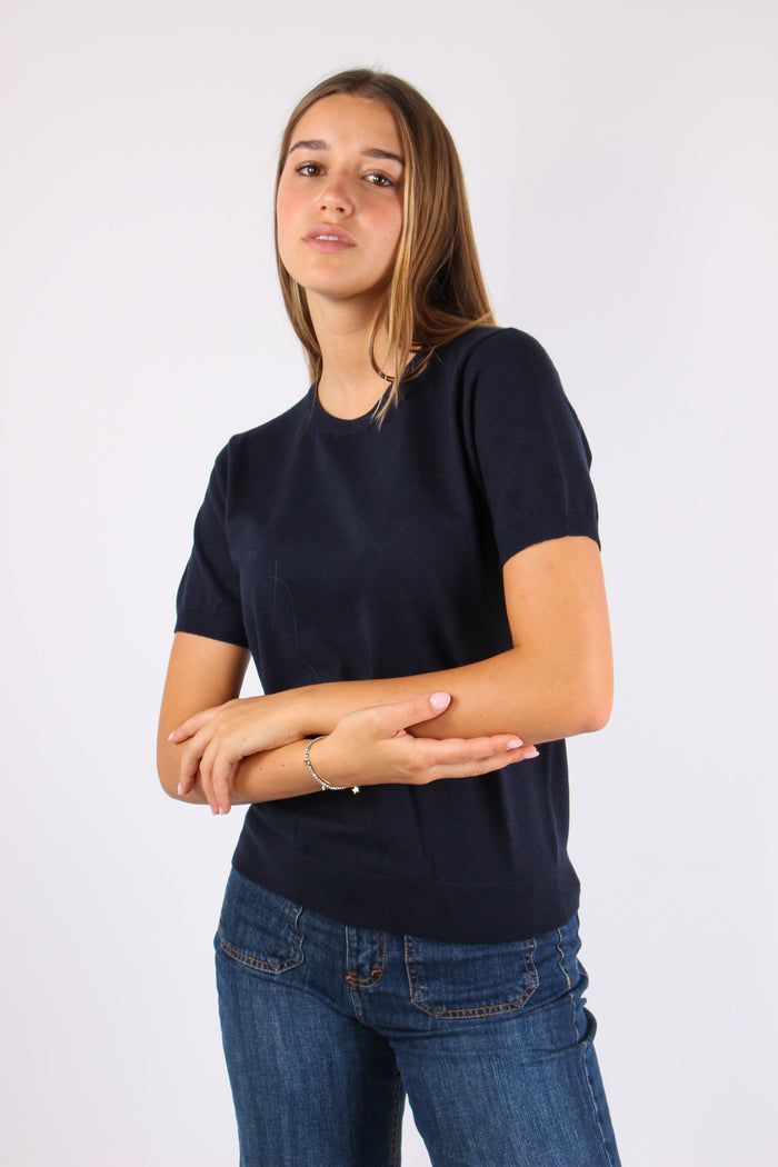 Maglia Viscosa M/m Blu-3