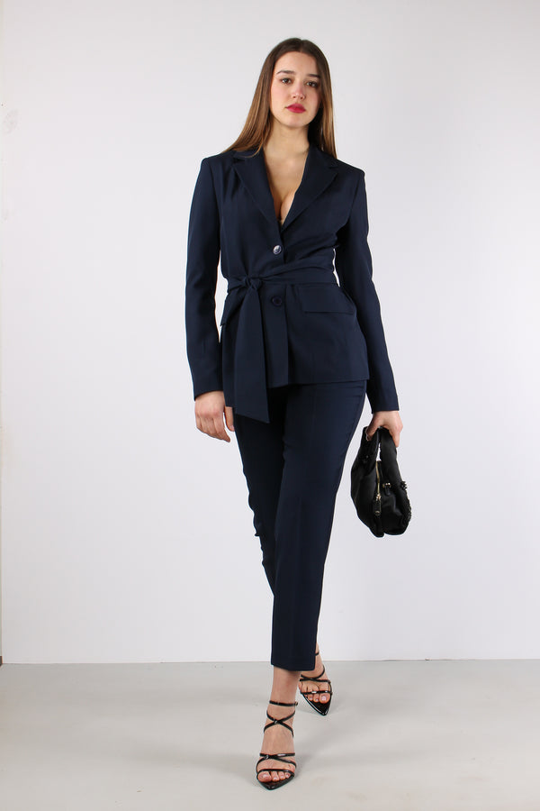 Pantalone Sigaretta Poliviscos Blu