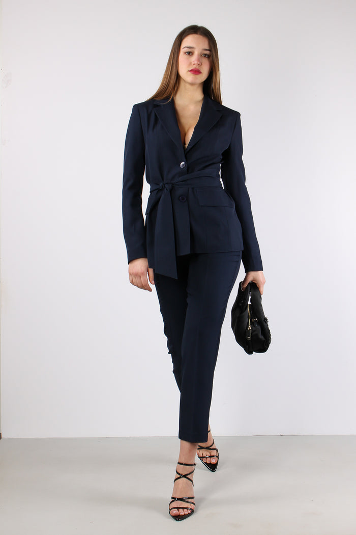 Pantalone Sigaretta Poliviscos Blu