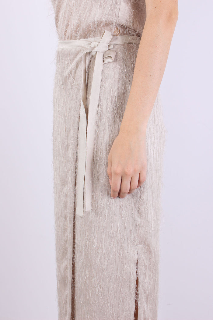 Gonna Lunga Piume Sand-7
