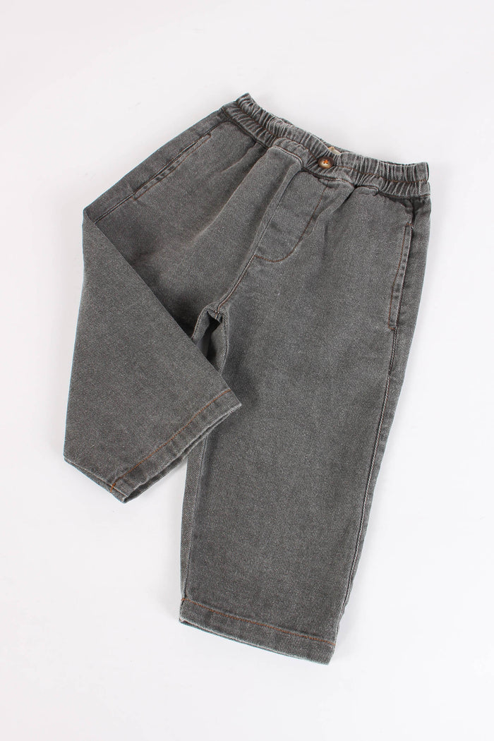 Pantalone Denim Ampio Grey Denim-4