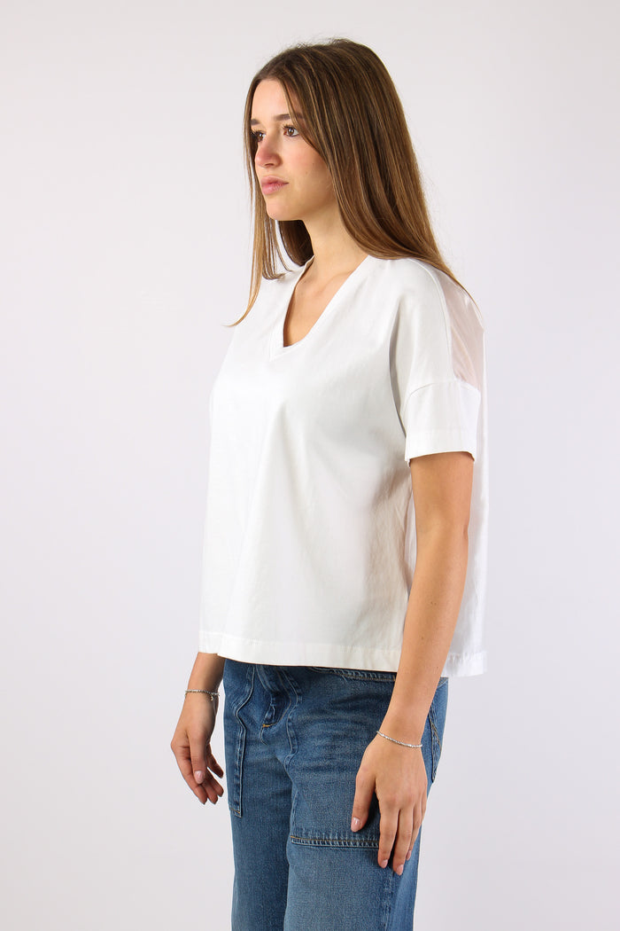 T-shirt Scavo V Organza Off White-6