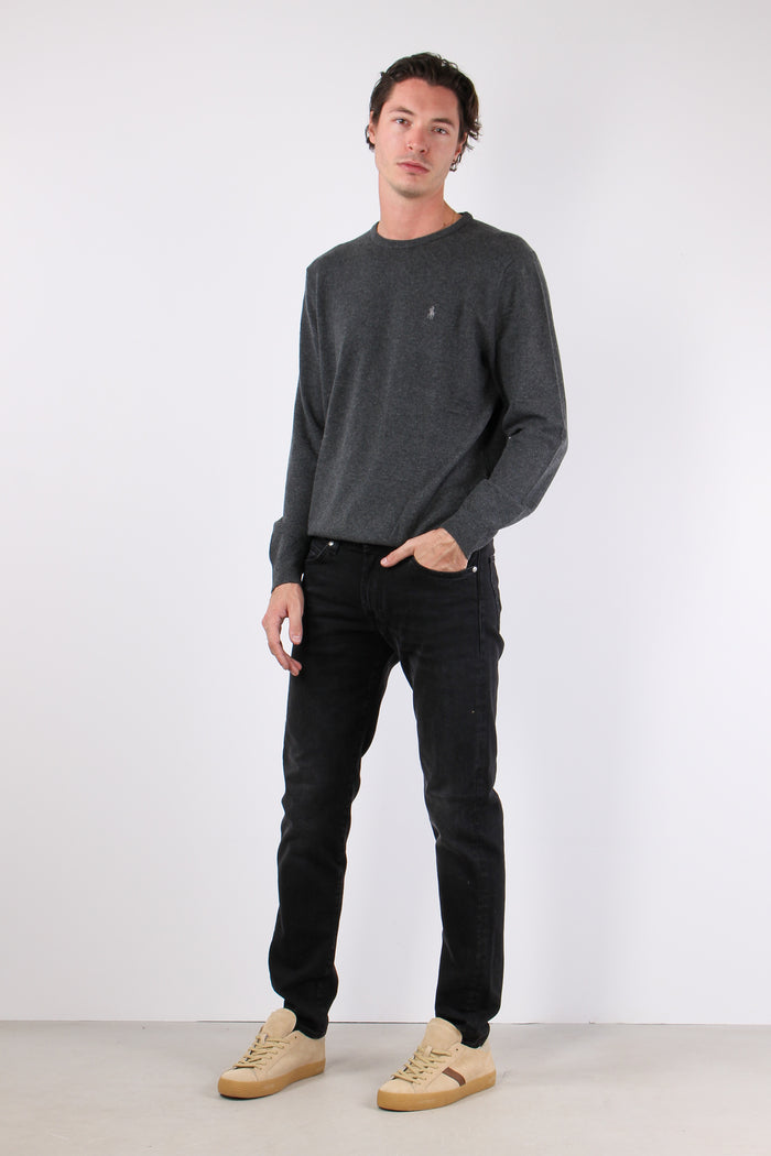 Maglia Girocollo Lambswool Dark Charcoal-3