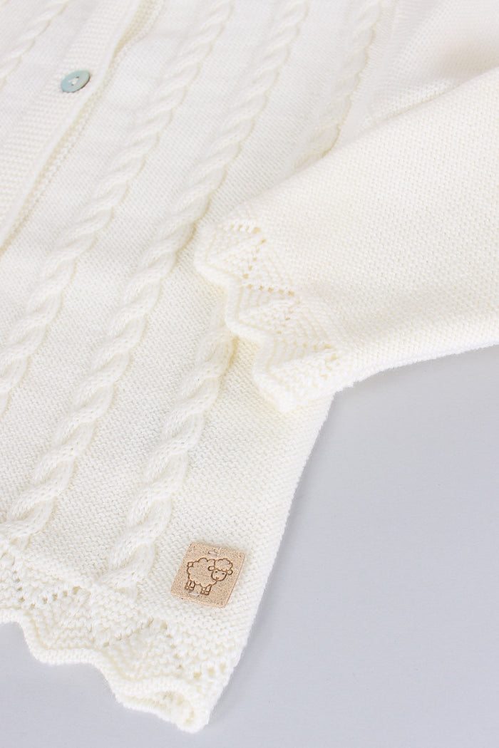 Cardigna Profilo Pizzo Latte-3