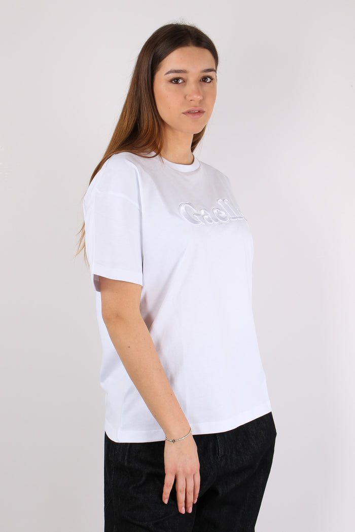 T-shirt Regular Logo Tono Su T Bianco-4