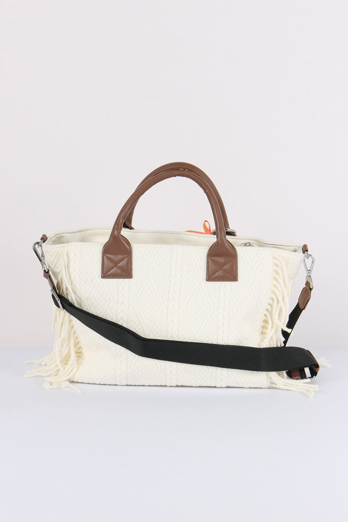 Mini Bag Frange Bianco-3