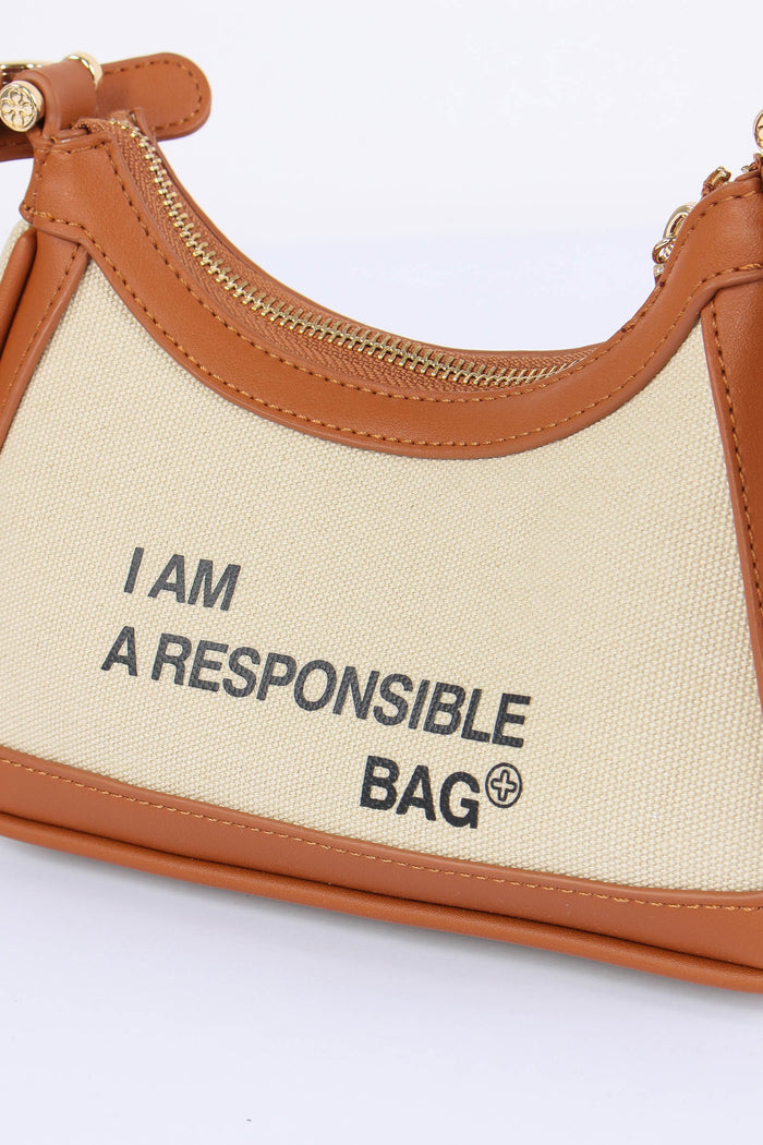 Responsible 73 Baguette Canvas Off White/cuoio-5