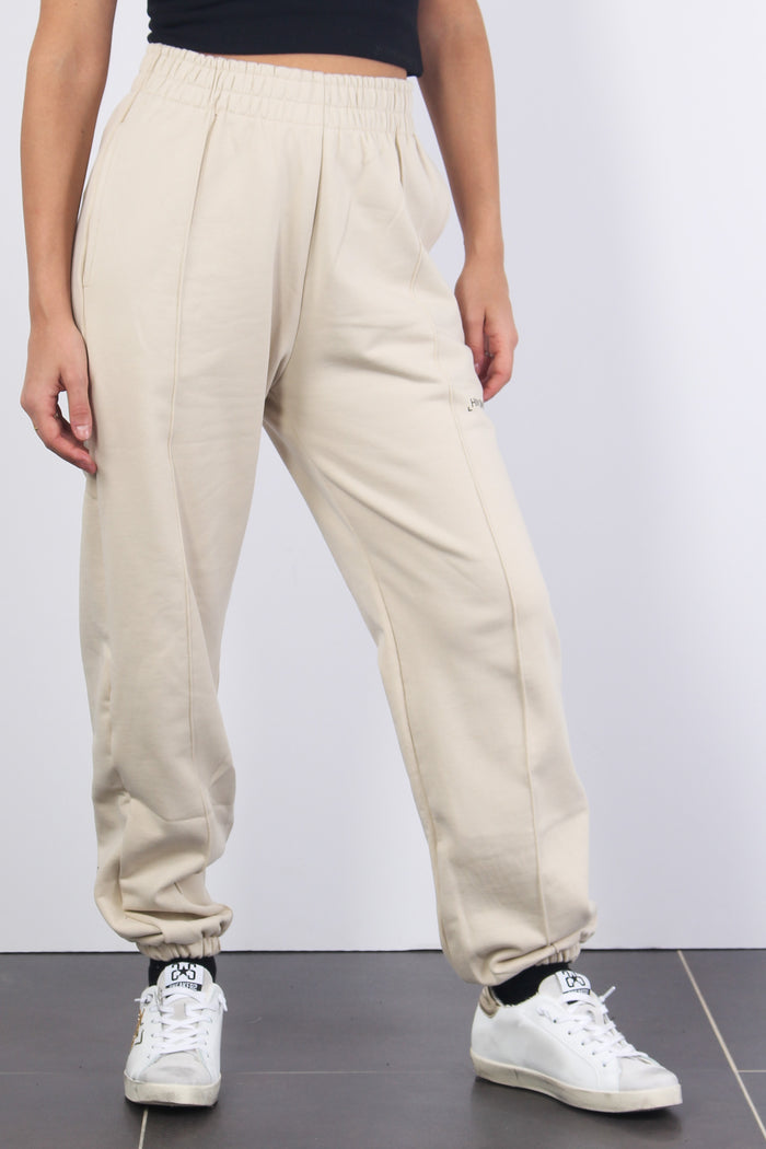 Pantalone Felpa Nervature Beige Sand-5