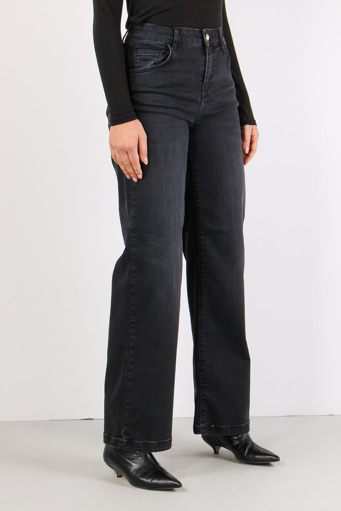 Jeans Flare Nero-9