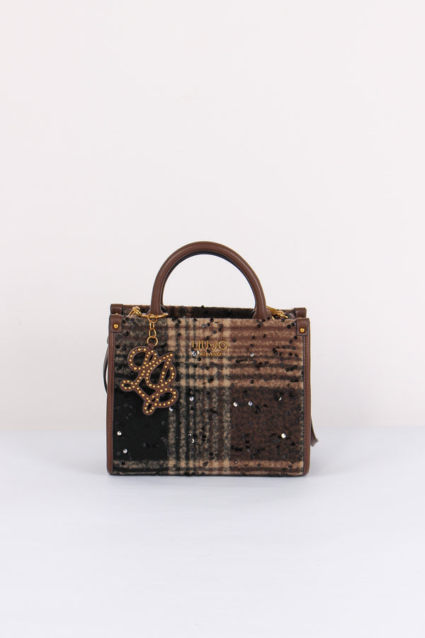 Mini Shopping Check Inserto Paillettes Moro
