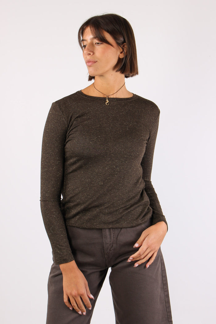 T-shirt Girocollo Lamina Moro-4