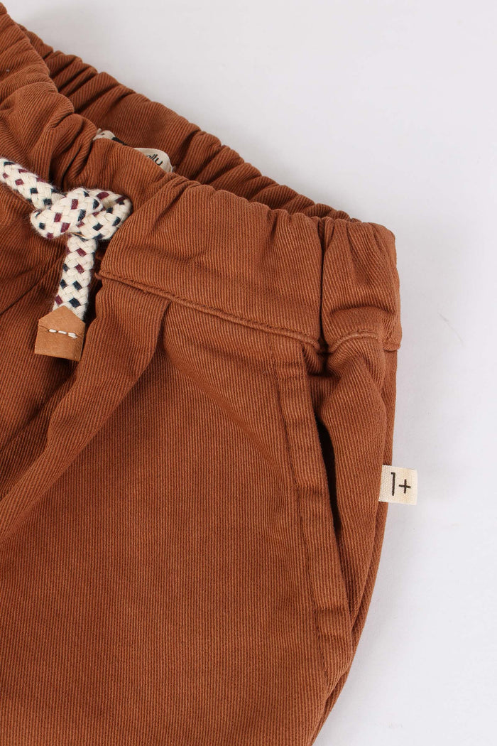 Pantalone Cotone Caldo Castagna-5