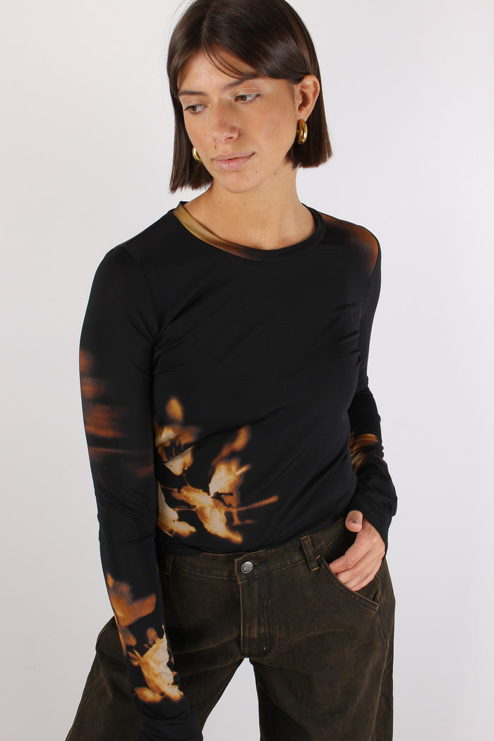 T-shirt M/l Fantasia Nero-9