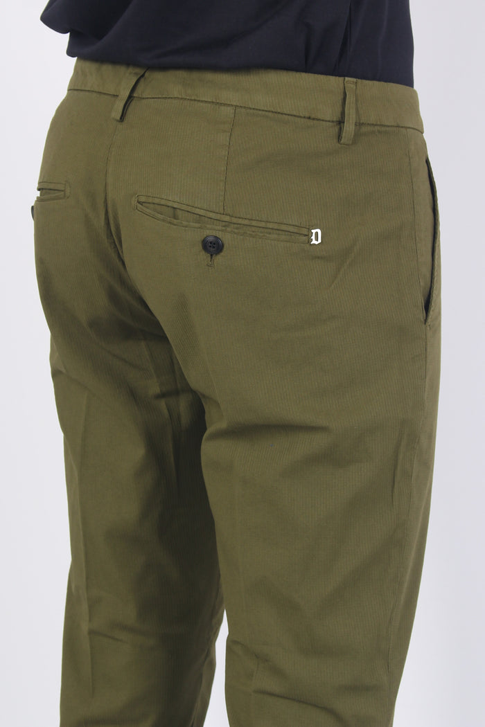 Gaubert Pantalone Chino Verde Militare-7