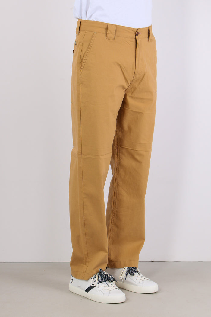 Pantalone Gamba Larga Cammello-6