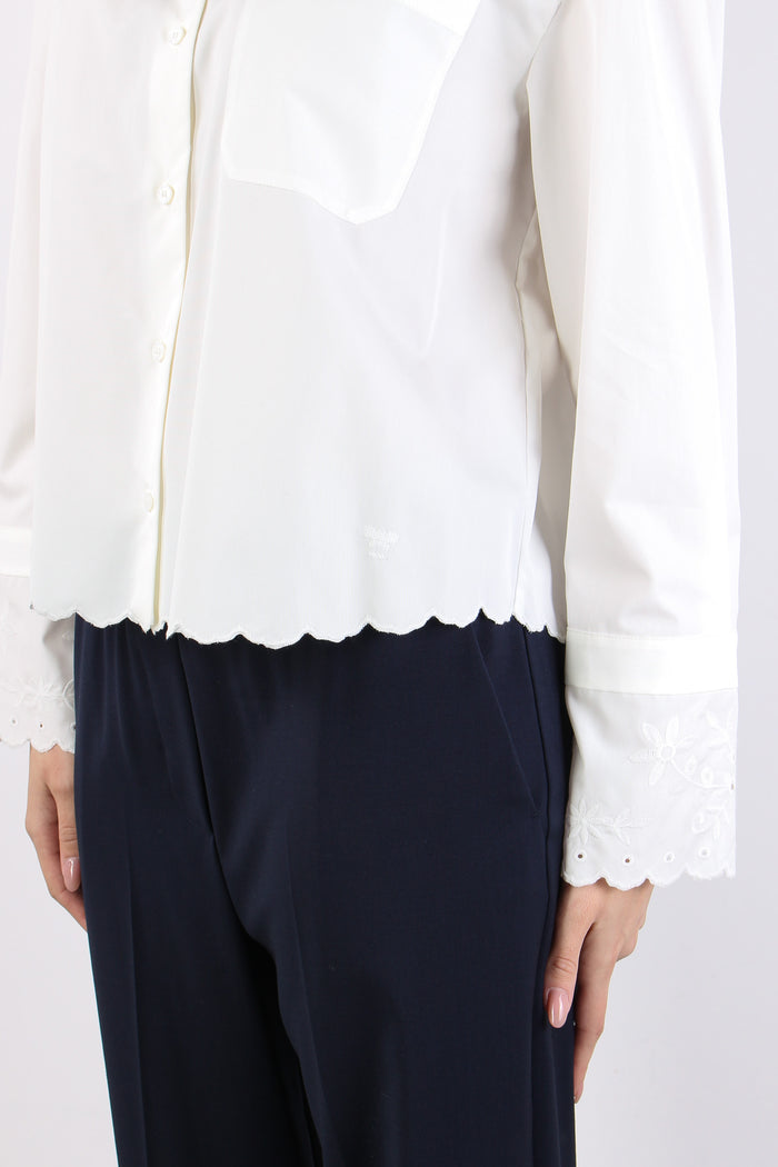 Wkdneutro Camicia Pizzo Off White-8