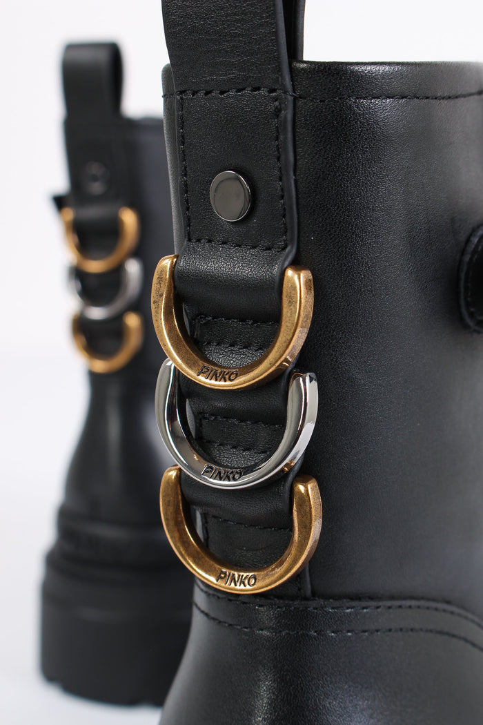 Mia Ankle Boot Calf Leather Fi Black-7