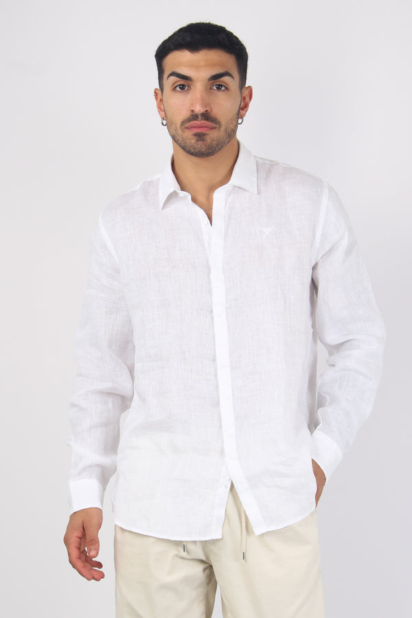 Camicia 100%lino Bianco