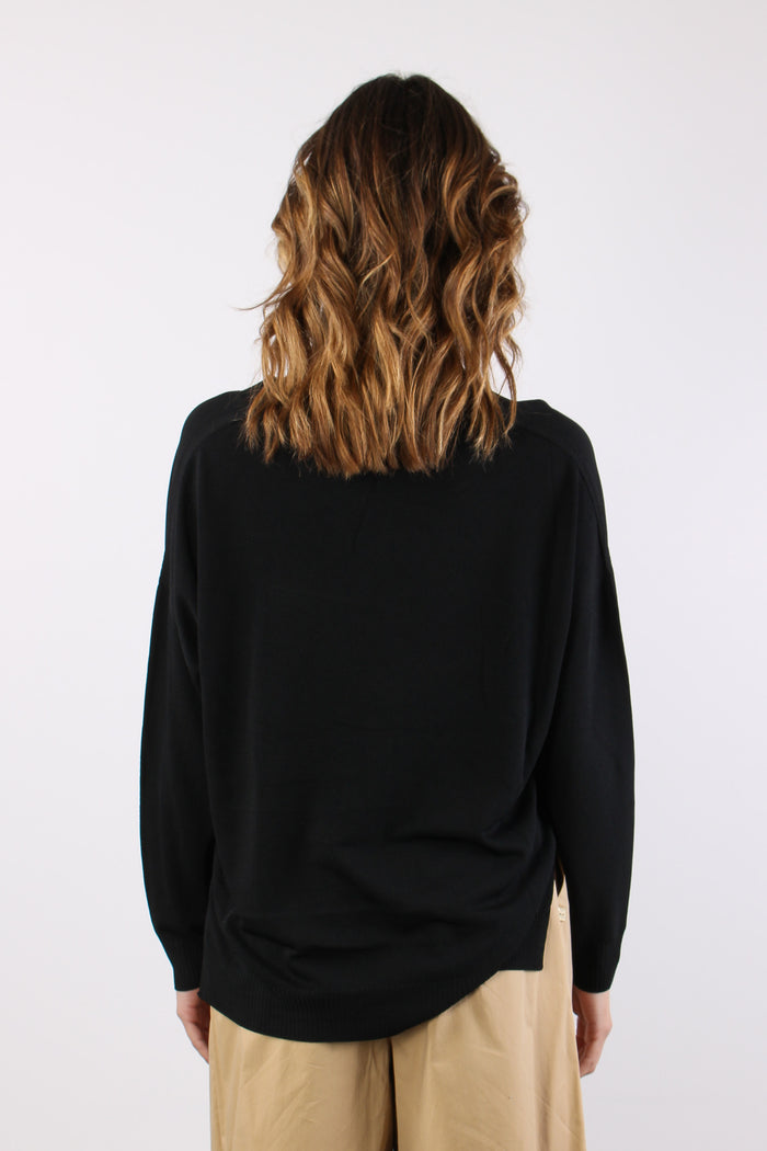 Maglia  M/m Scavo V Nero-5