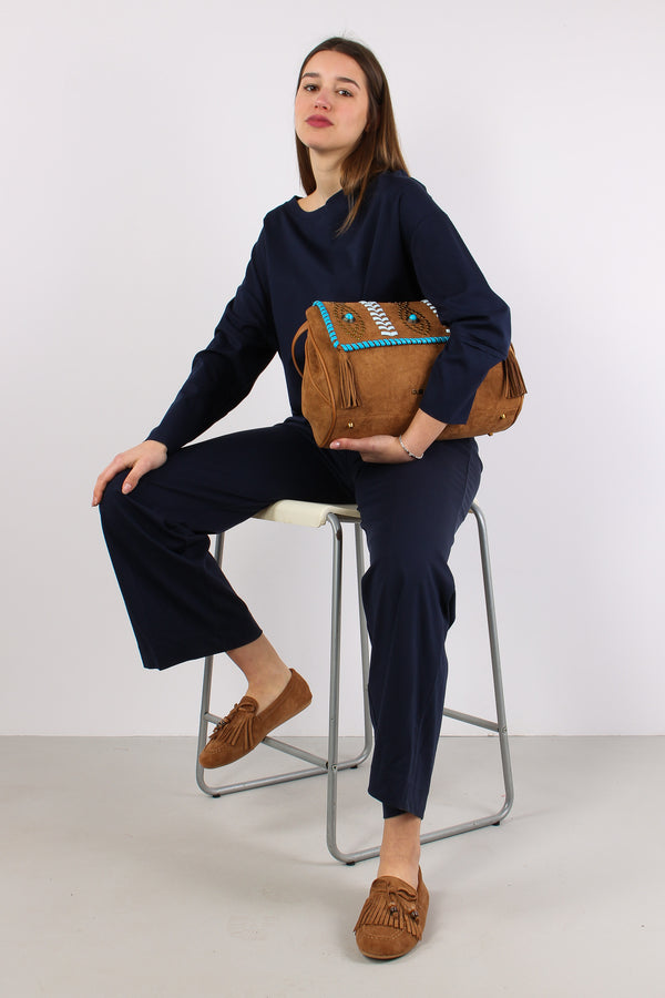 Maglia Punto Milano Tencelle Blu-2