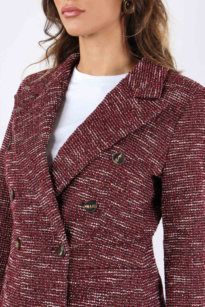 Giacca Doppiopetto Boucle Pail Bordeuax-8