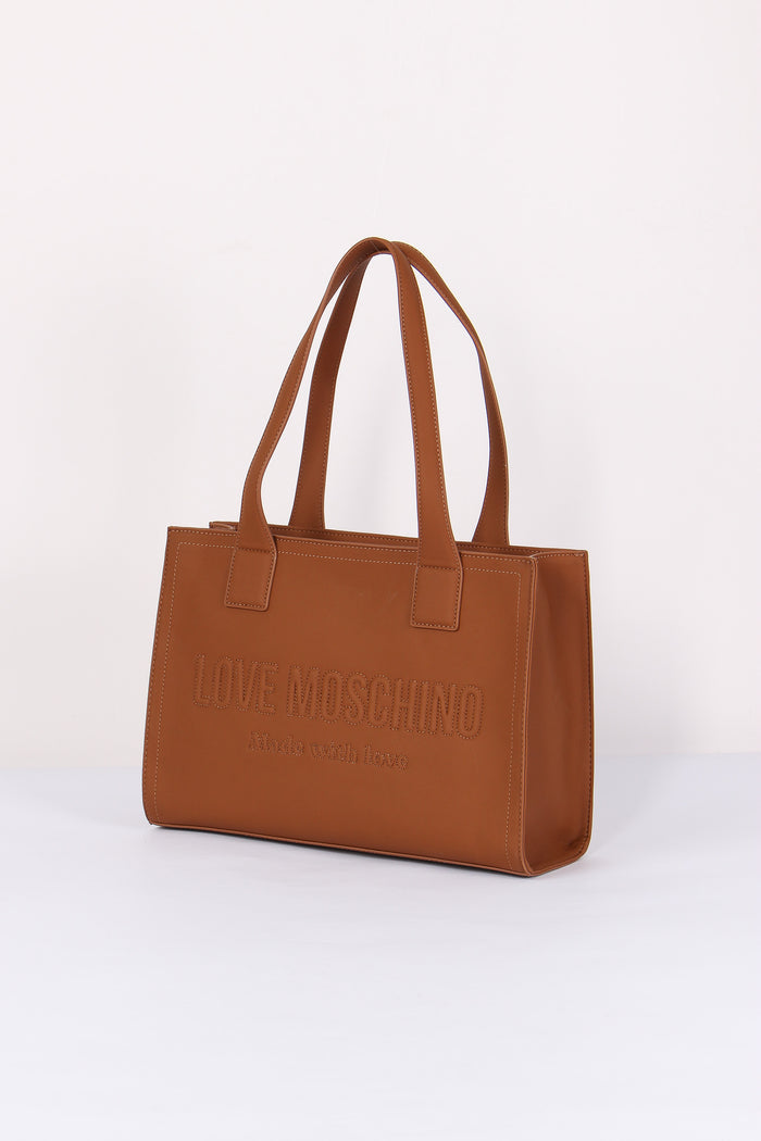 Shopping Rigida Lettering Cuoio-2