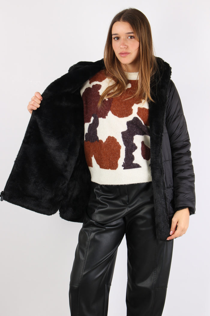 Bridget Cappotto Cappuccio Black-7
