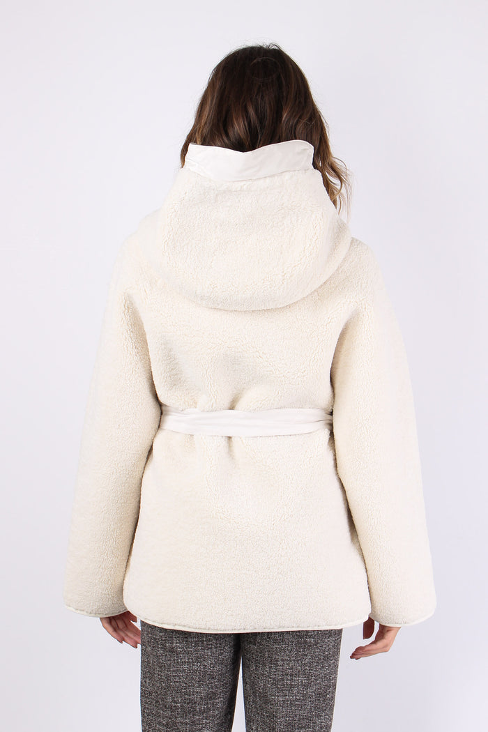 Capperi Giubbotto Cappuccio Ec Bianco Cigno-4