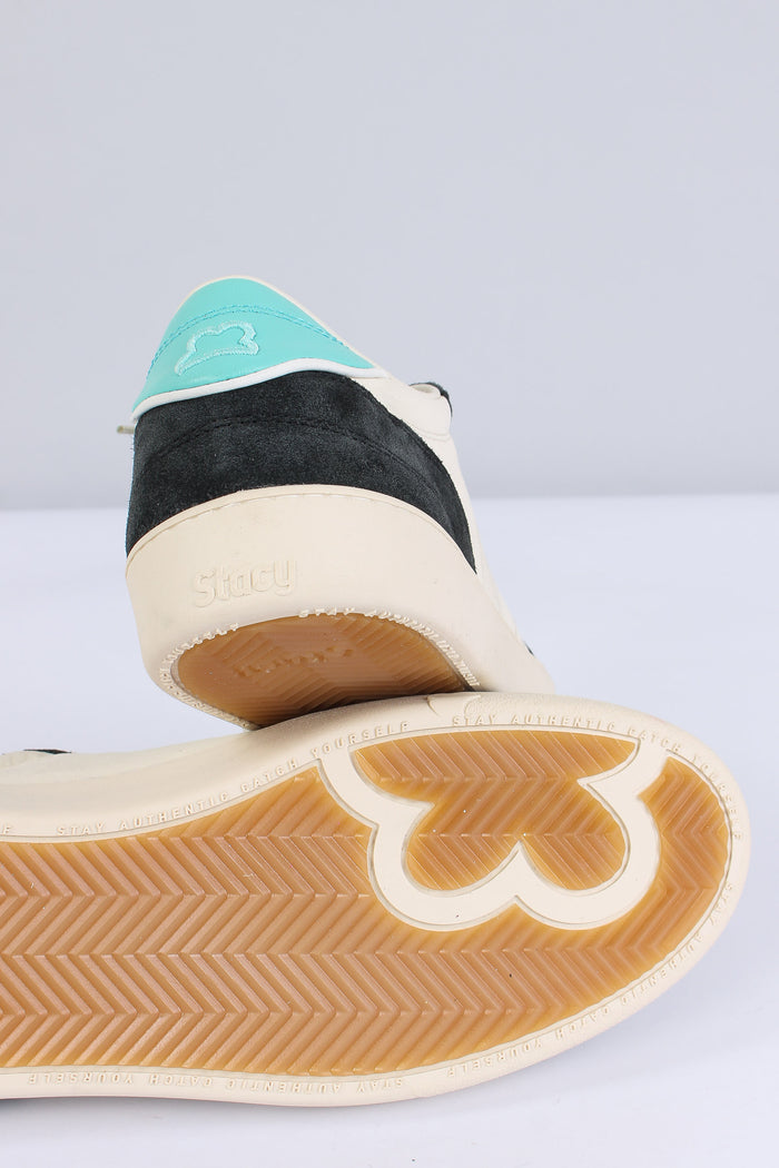 Sneakers Bimateriale Tela Beige/black-4