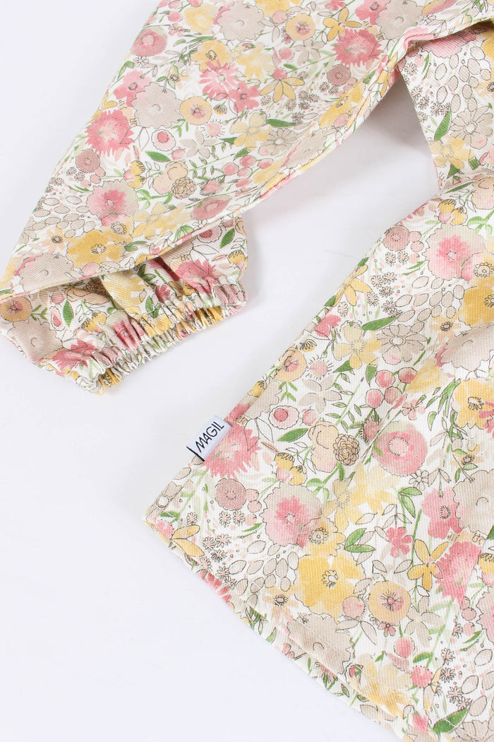 Camicia Fantasia Fiori Cipria-5