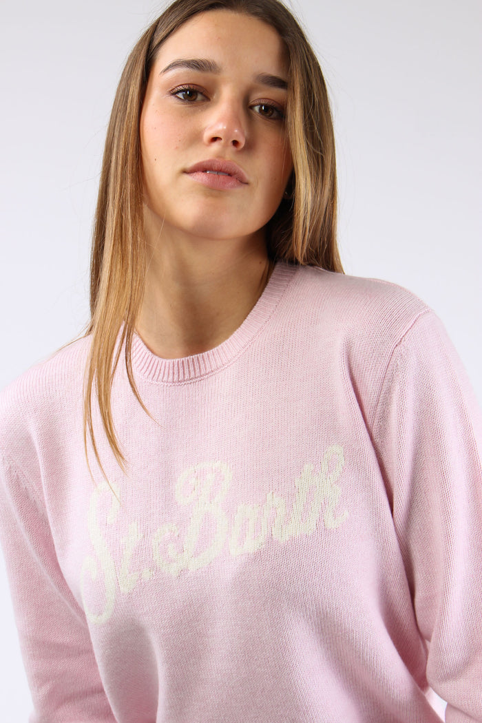 Girocollo Scritta St Barth Rosa-7