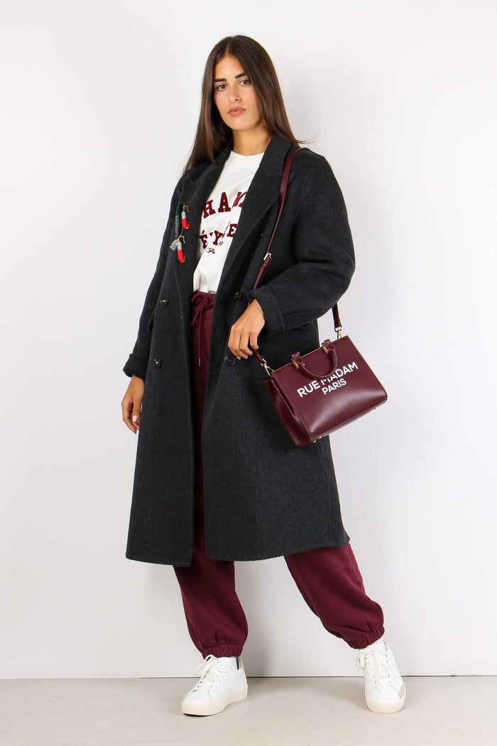 Cappotto Lungo Inserto Spille Unica-5