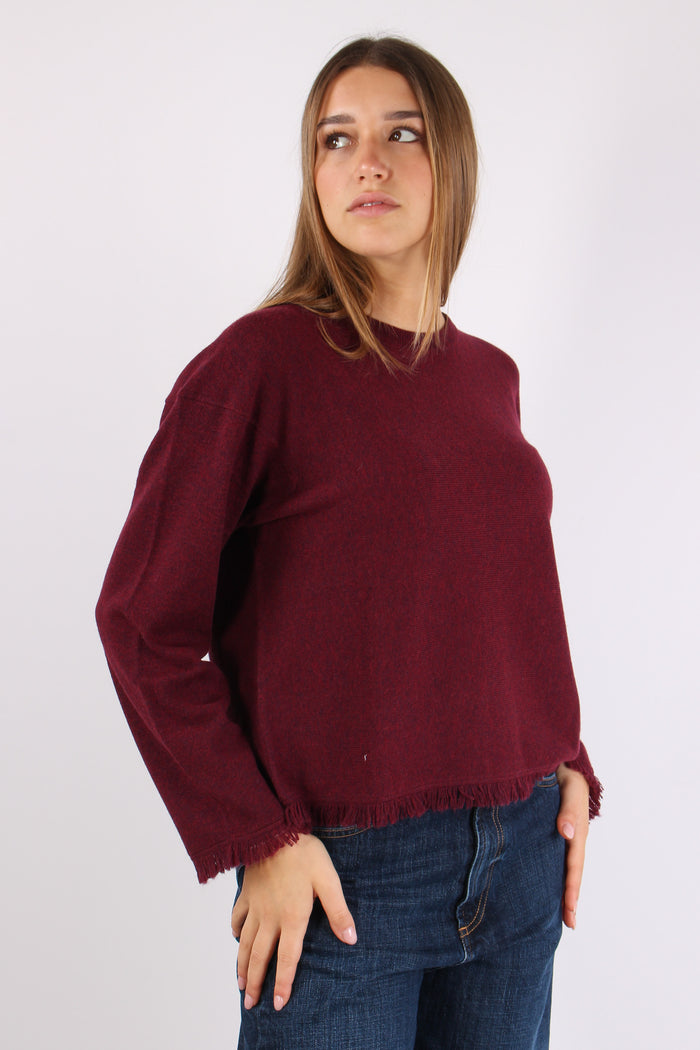 Girocollo Frangette Bordeaux-6