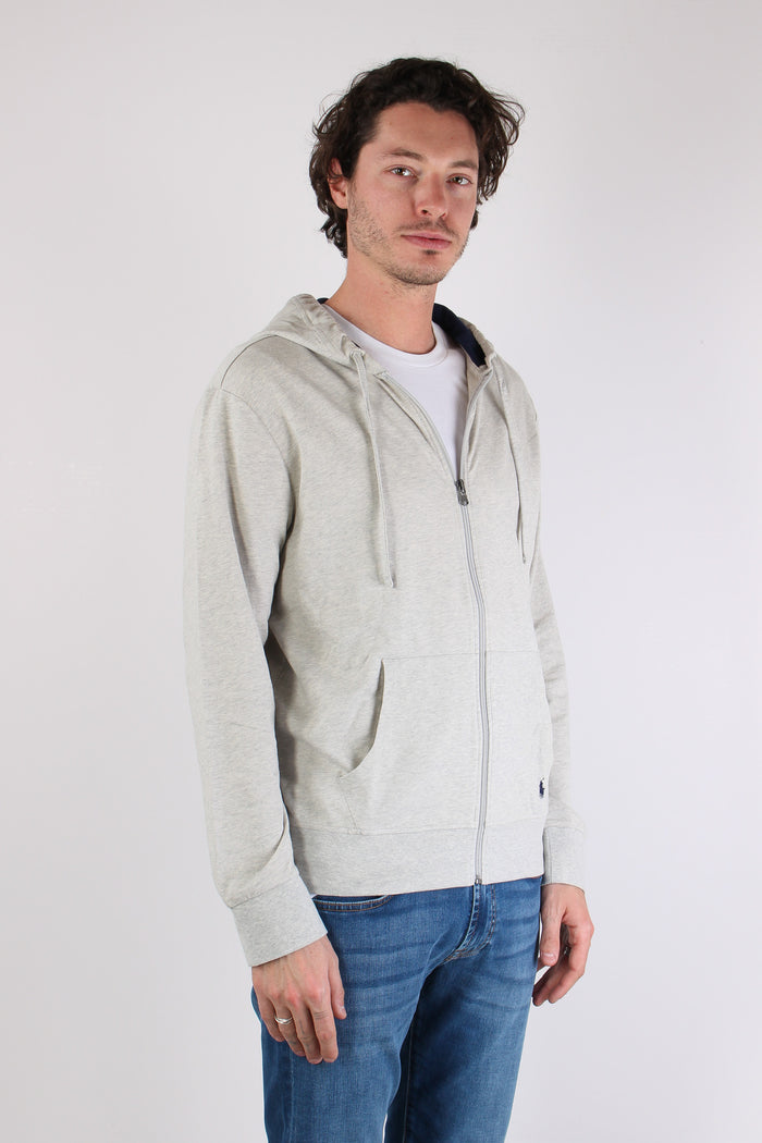 Felpa Zip Cappuccio Taylor Heather-5