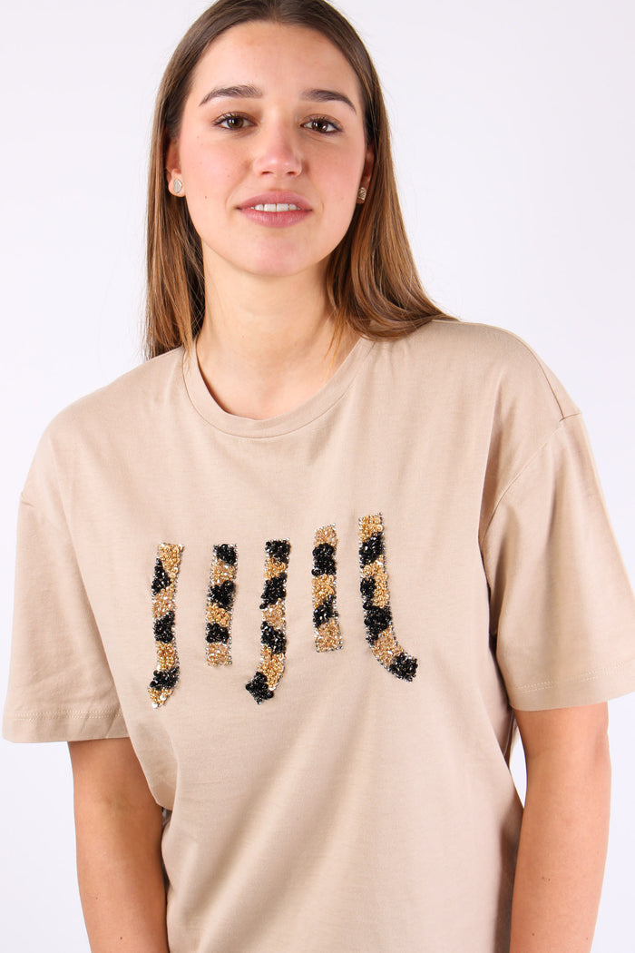T-shirt Logo Strass Vanilla-7