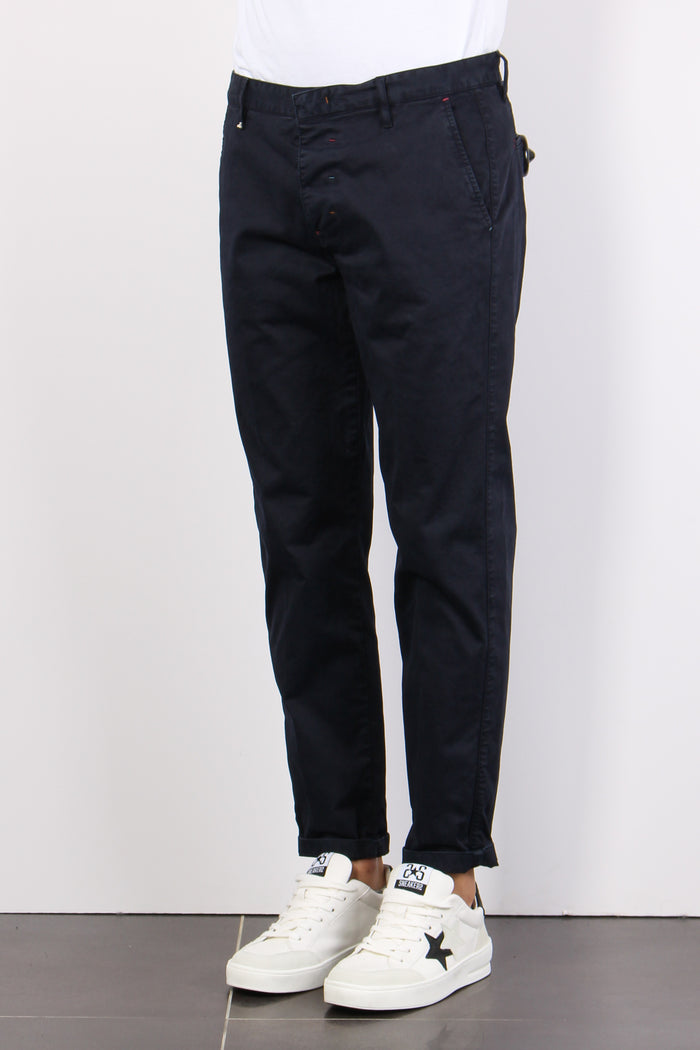 Pantalone Chino Raso Blu-6