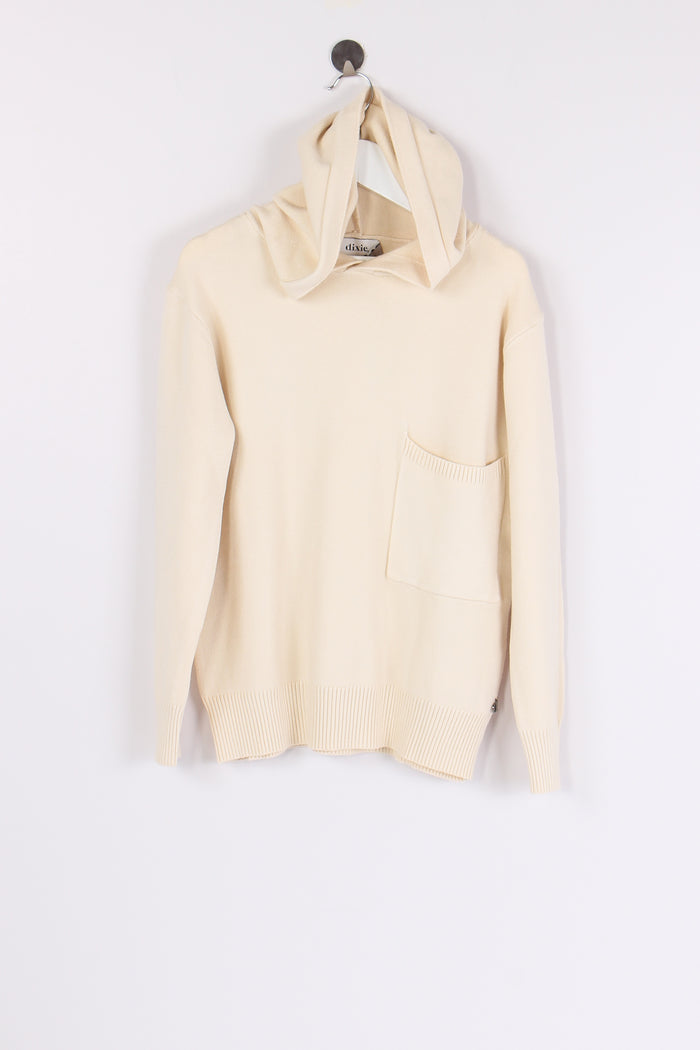 Pullover Cappuccio Lana Battut Beige