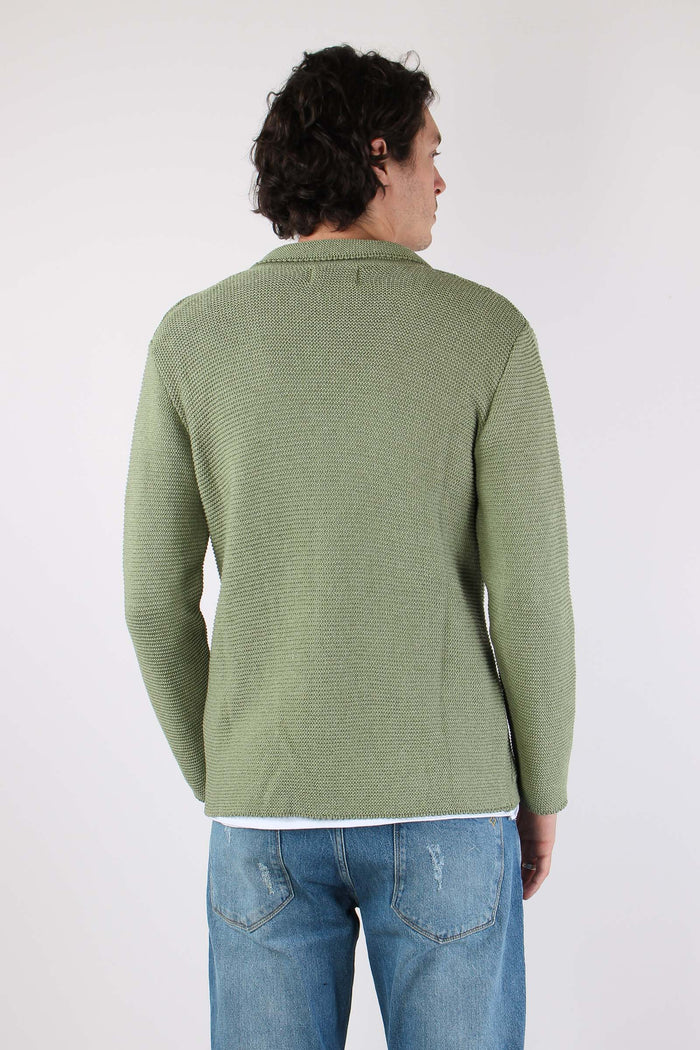Giacca In Maglia Salvia-4