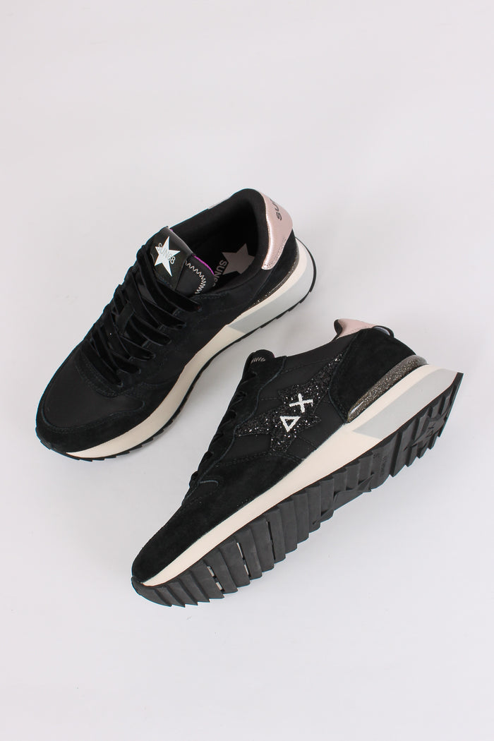 Sneaker Stargirl Glitter Logo Nero-3