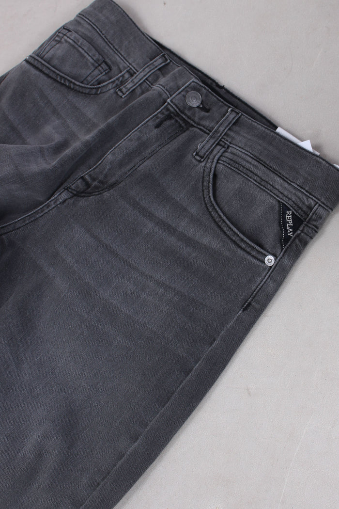 Denim Boyfriend Gamba Regular Grigio-5