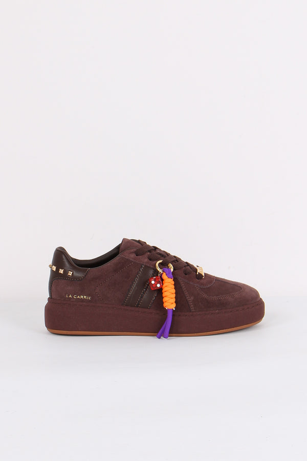Sneakers Camoscio Borchie Brown