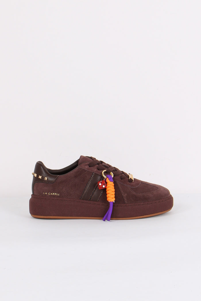 Sneakers Camoscio Borchie Brown