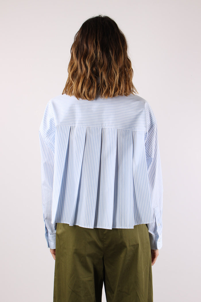 Wkddeden Camicia Pieghe Bianco/azzurro-4